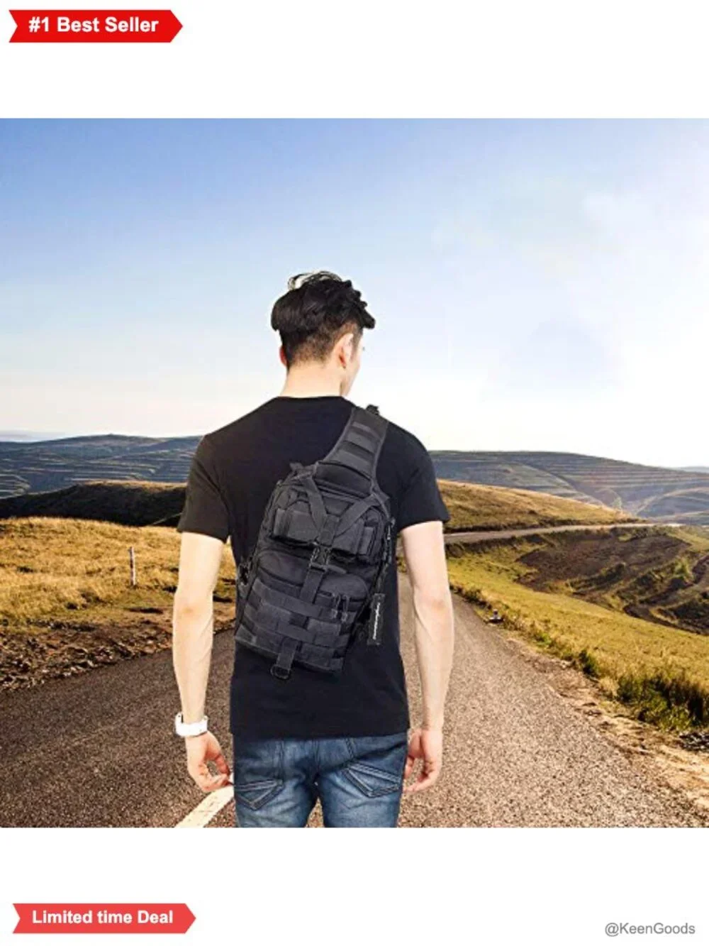 Tactical Sling Bag Nylon Waterproof Crossbody Backpack